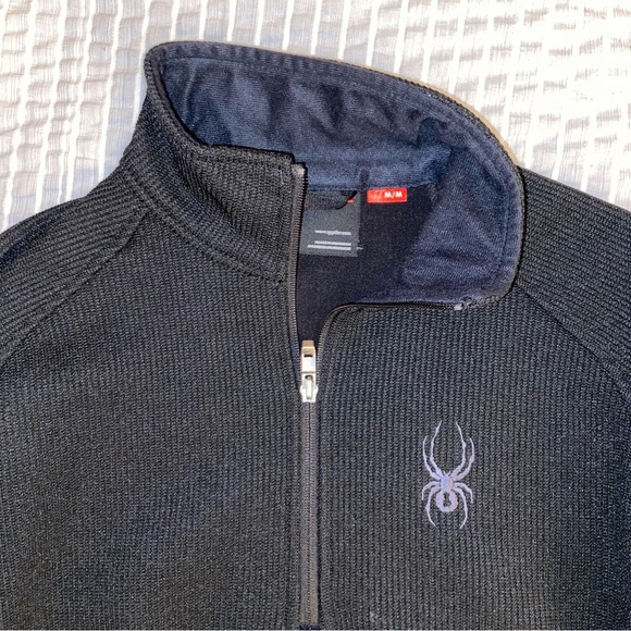 Spyder Quarter Zip, Black (Size Medium) Like New! - Picture 4 of 5